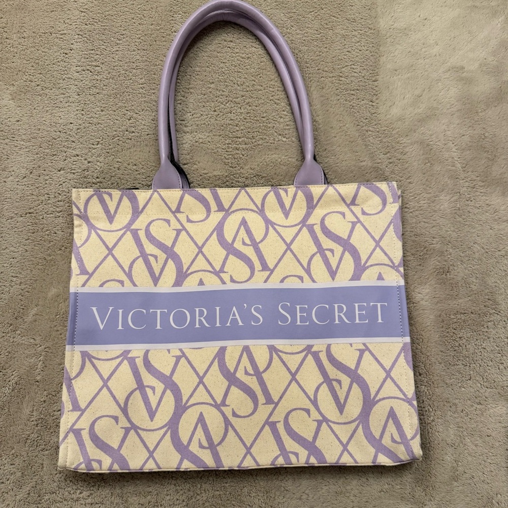 Victoria's Secret Lavender and Cream Tote